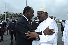 Côte d'Ivoire: arrivée à Abidjan du président élu du Mali
