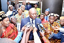 Nouveau statut des chefs traditionnels/ Les têtes couronnées hier à Hamed Bakayoko : “Alassane Ouattara est un homme d’honneur et de parole”
