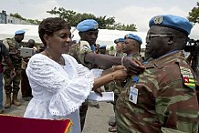  Les casques bleus du 19ème contingent togolais de l’ONUCI décorés de la médaille des Nations Unies