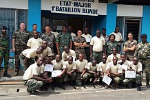 Formation du 1er bataillon blindé ivoirien au contrôle de zone