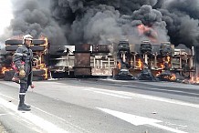 Autoroute du nord : Un camion citerne prend feu et fait deux victimes