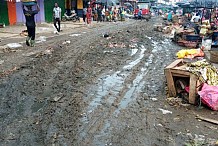 Marché Adjamé-Roxy : Après la pluie de ce dimanche, les rues complètement inaccessibles