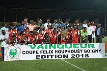 Coupe Houphouët-Boigny : Le Stade d’Abidjan remporte son 2è trophée en battant le Sporting de Gagnoa (2-1)