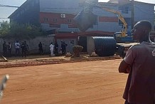 Un chauffeur de grue électrocuté