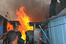 Abobo : un incendie ravage une cinquantaine d’habitations